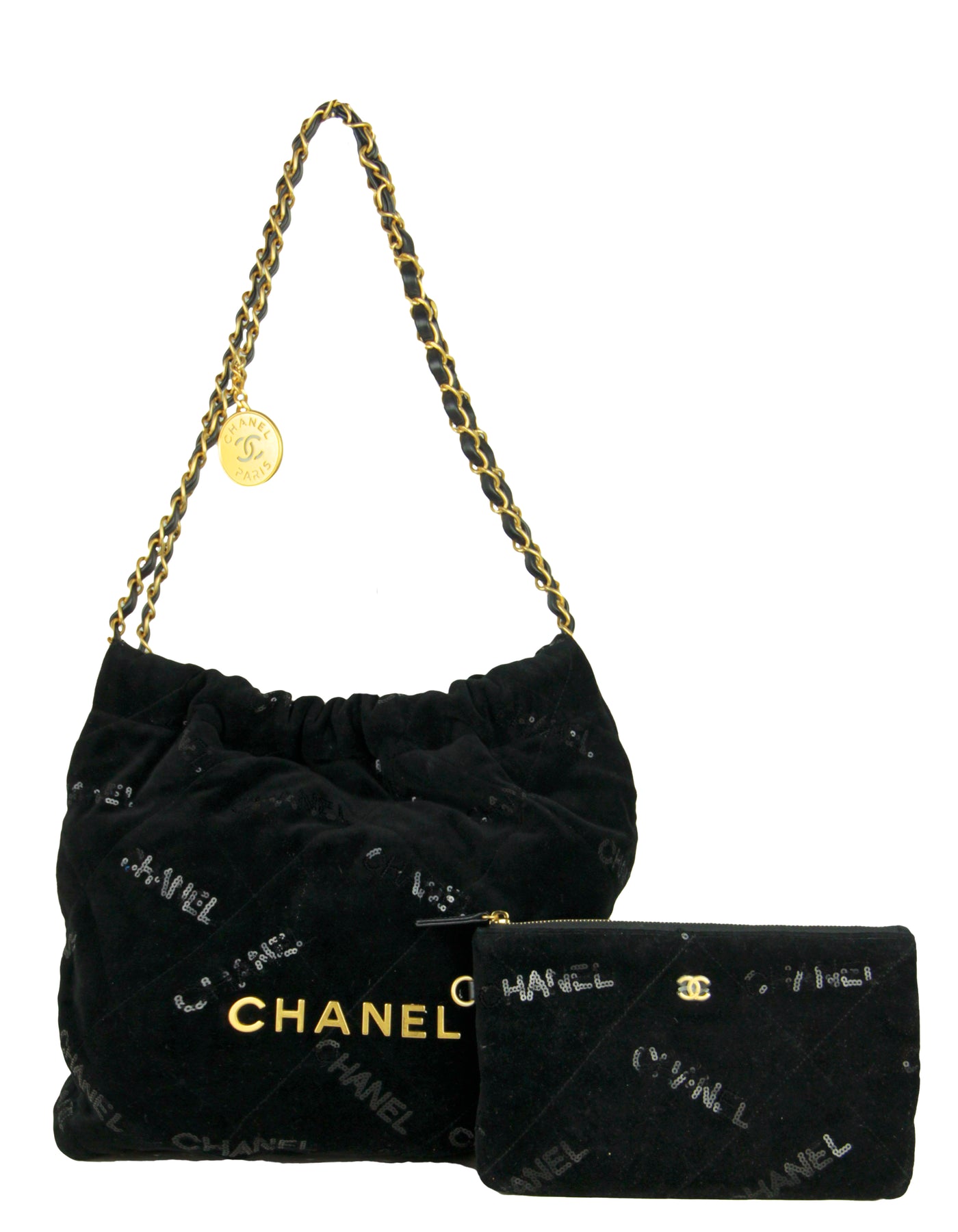 Chanel Timeless Medium Sequins Black / Silver