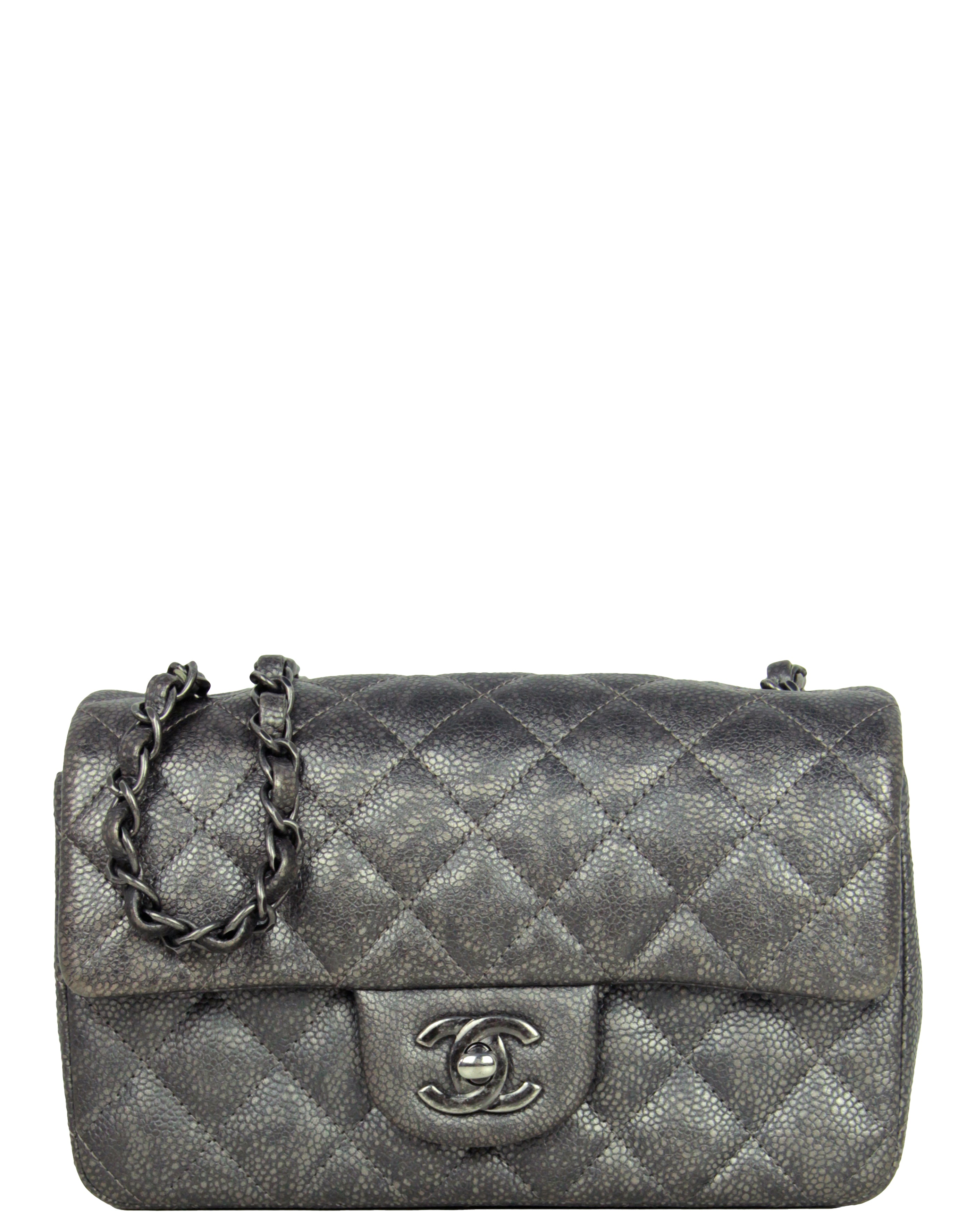 Chanel Gunmetal Caviar Leather Quilted Rectangular Mini Flap Bag – ASC  Resale