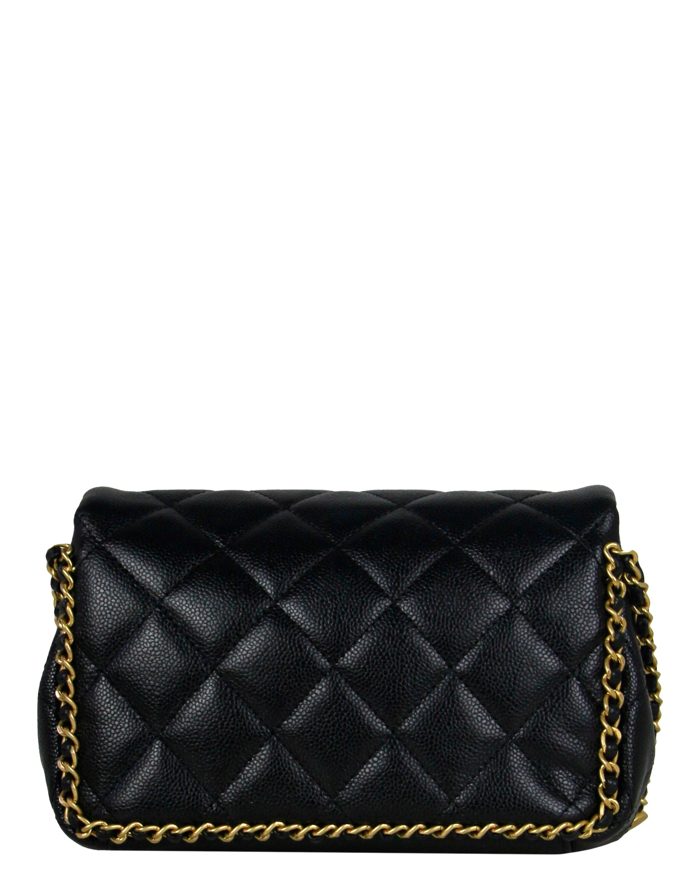 Chanel White Quilted Caviar Small Flap Bag Gold Hardware, 2022