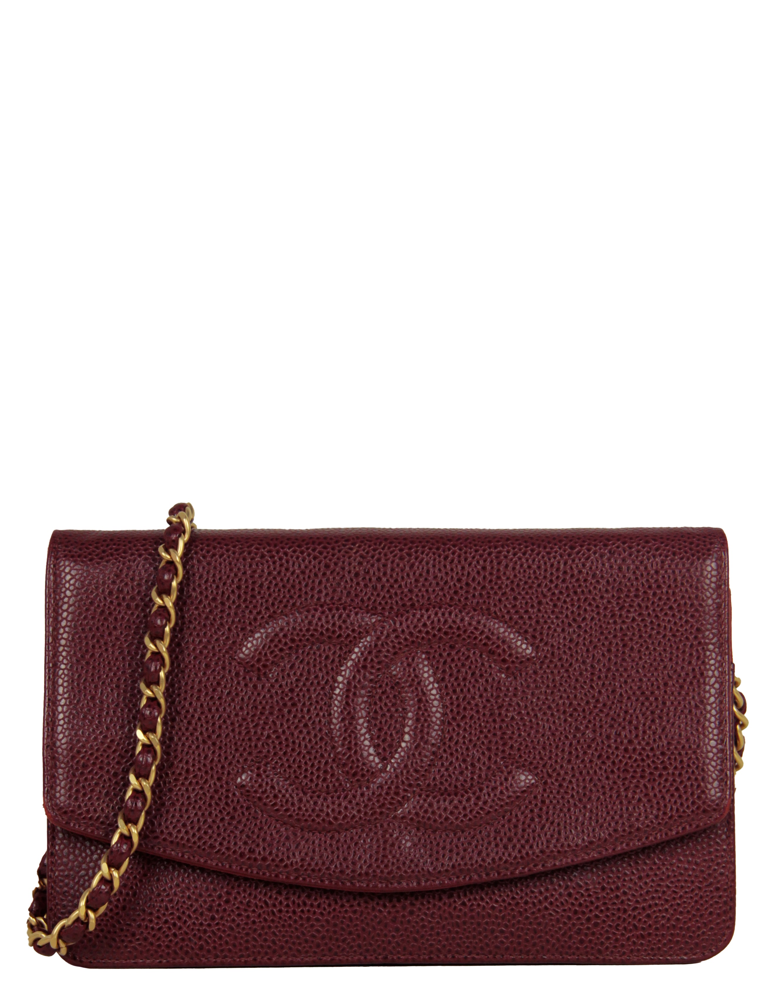 Auth Chanel Pink Lambskin Quilted Chain Around Phone Holder Crossbody Bag