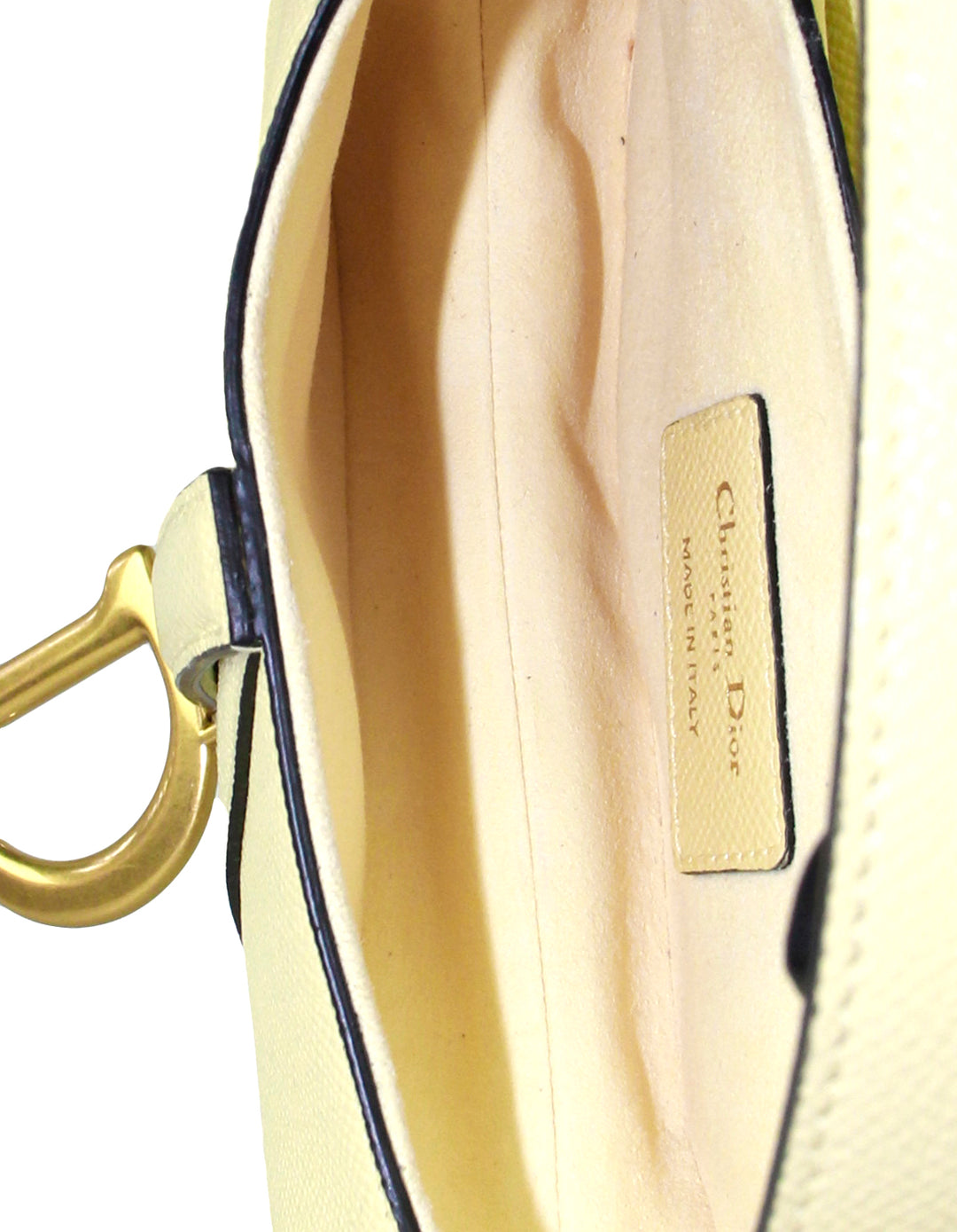 Dior saddle bag yellow hotsell