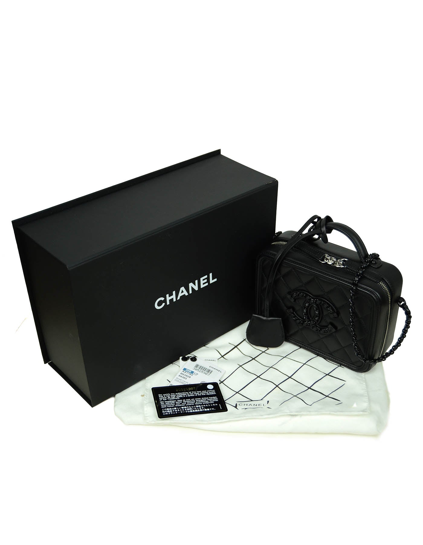 Chanel So Black Quilted Lambskin Incognito Medium Filigree Vanity Case  Black Hardware, 2020 Available For Immediate Sale At Sotheby's