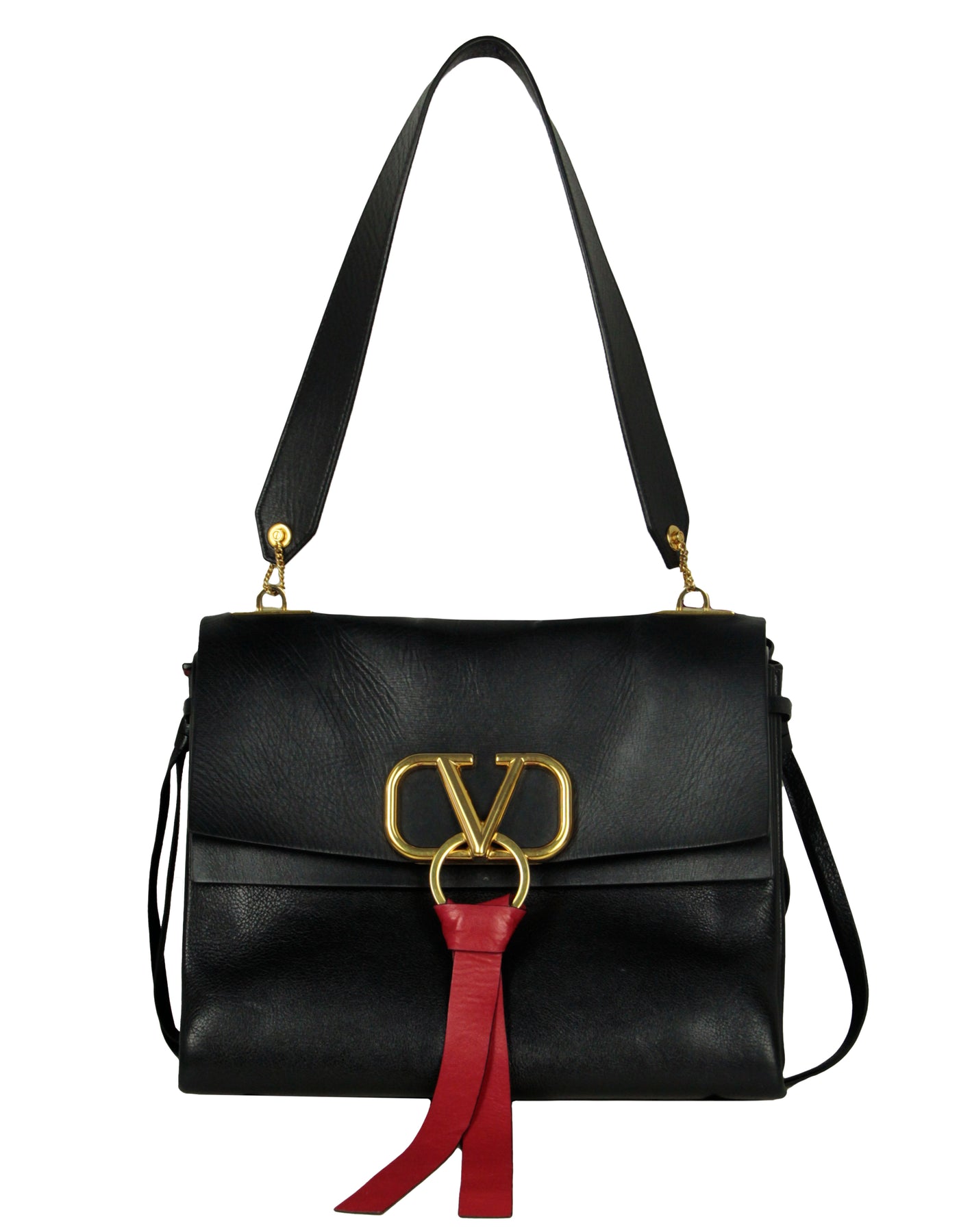 Valentino Medium V-ring Smooth Calfskin Shoulder Bag - New Season