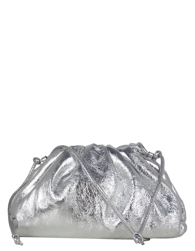 Bottega Veneta Crinkled Clutch Bag in Metallic
