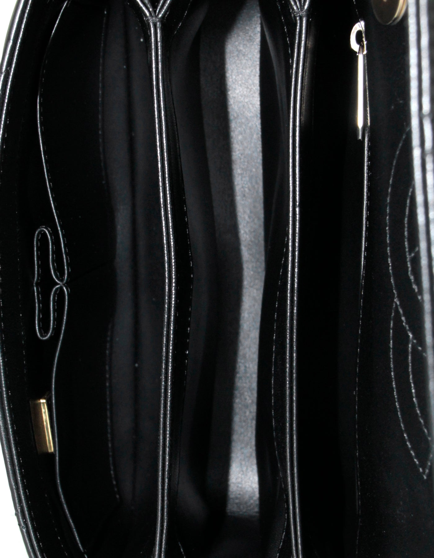 Chanel Quilted Top Handle Mini Rectangular Black Lambskin