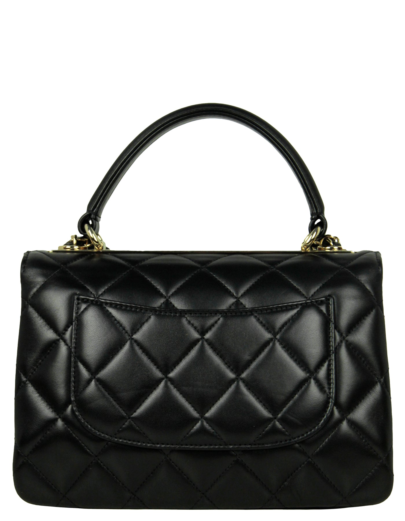 Chanel 2022 Black Lambskin Quilted Small Trendy CC Dual Handle Flap Ba –  ASC Resale