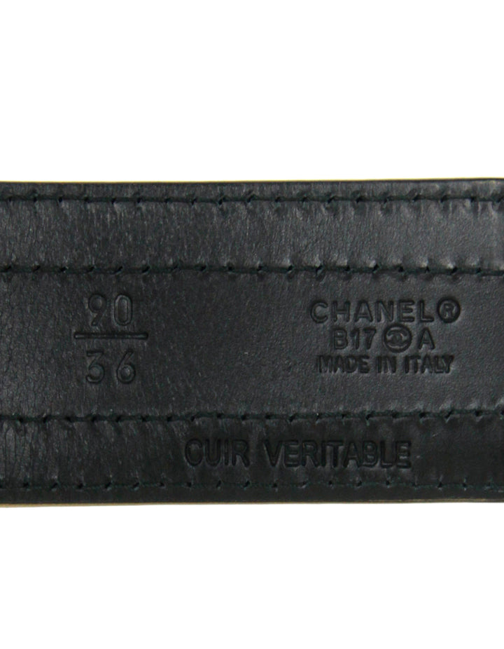 Chanel NWT Black Leather & Grosgrain Pearl Belt sz 90 – ASC  display picture 1