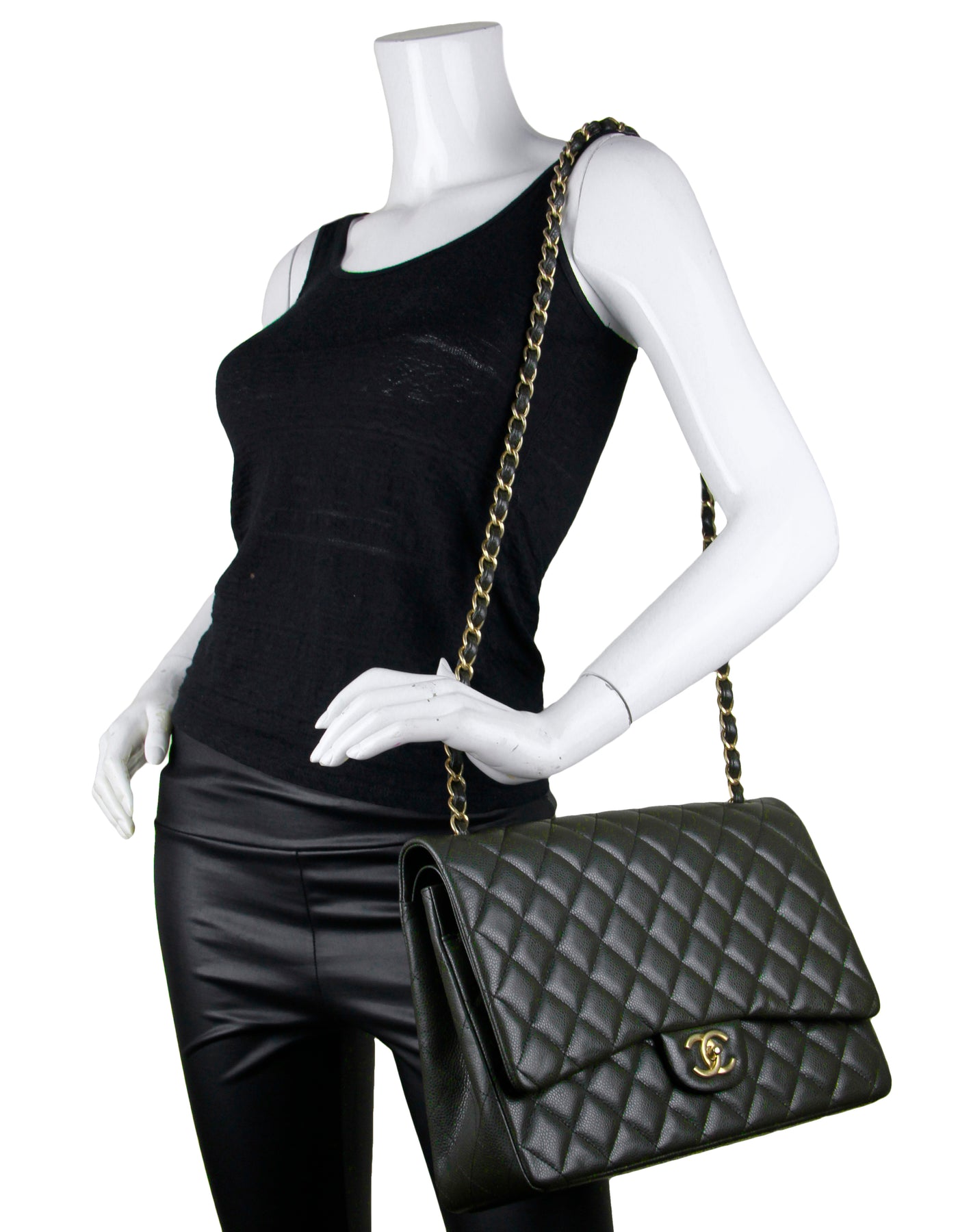 Chanel Bag 13 Maxi Caviar Skin Single Flap Bag AGC1228  LuxuryPromise
