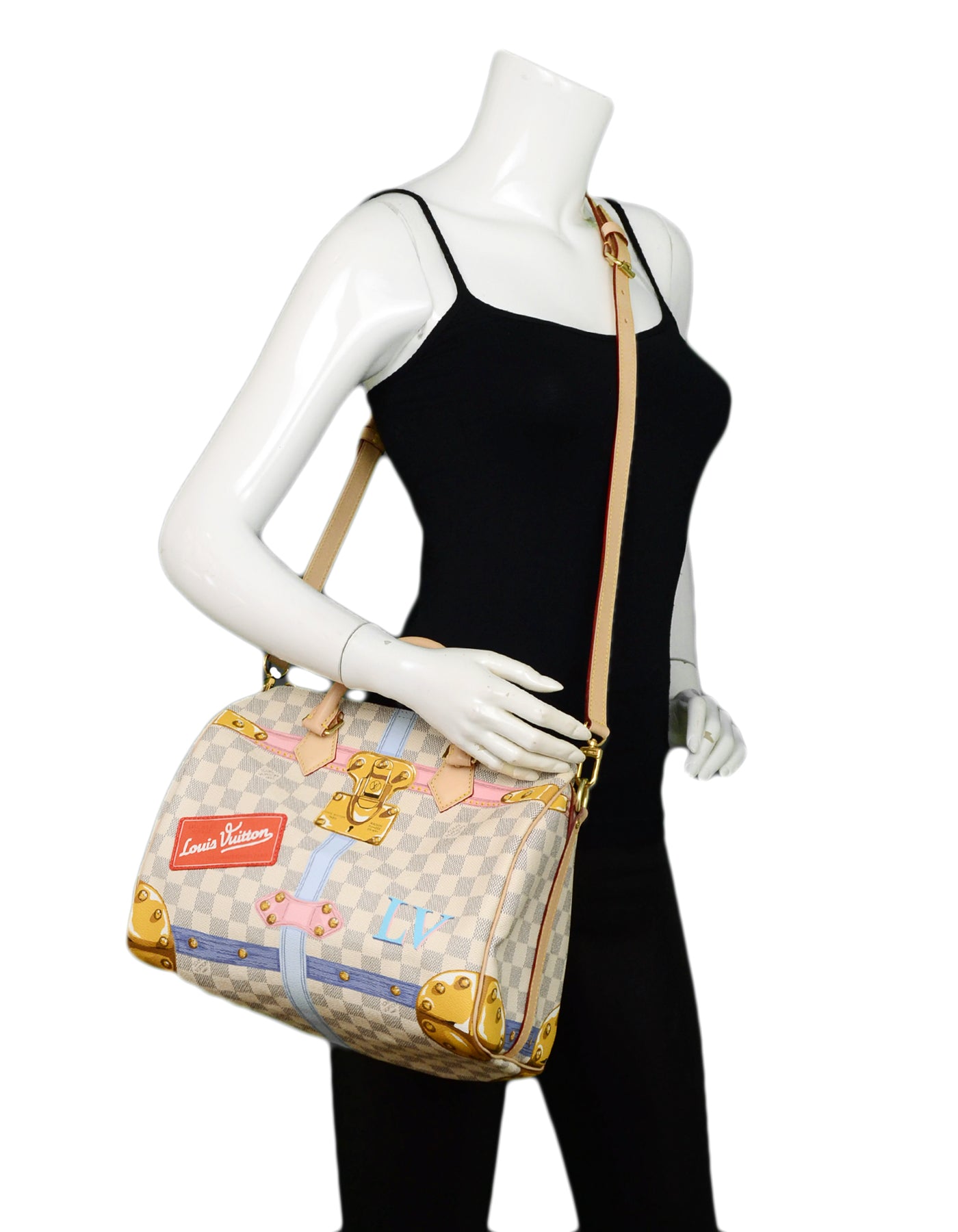Louis Vuitton Speedy Bandouliere Bag Limited Edition Damier Summer