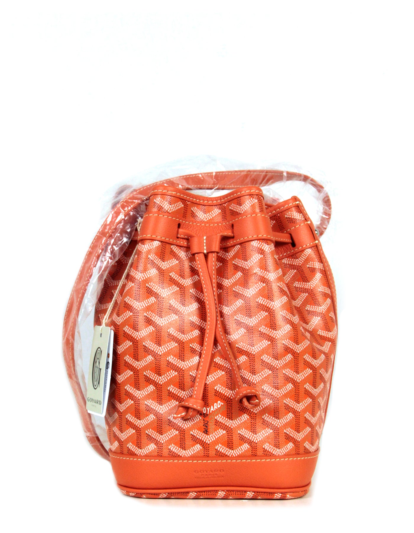 Goyard NEW Orange Goyardine Petit Flot PM Bucket Bag – ASC Resale
