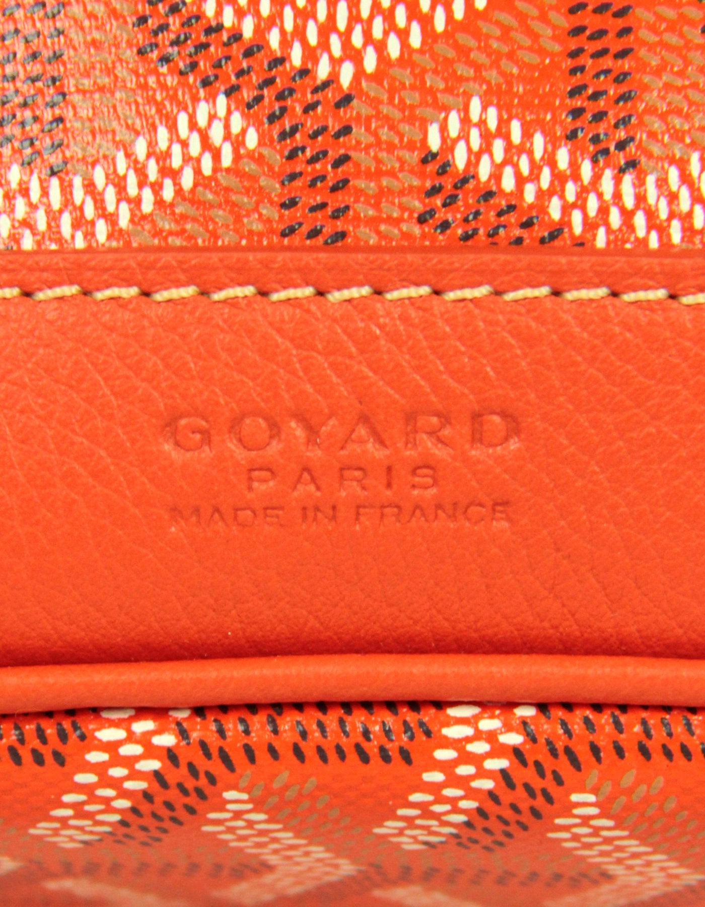 Goyard NEW Orange Goyardine Petit Flot PM Bucket Crossbody Bag For