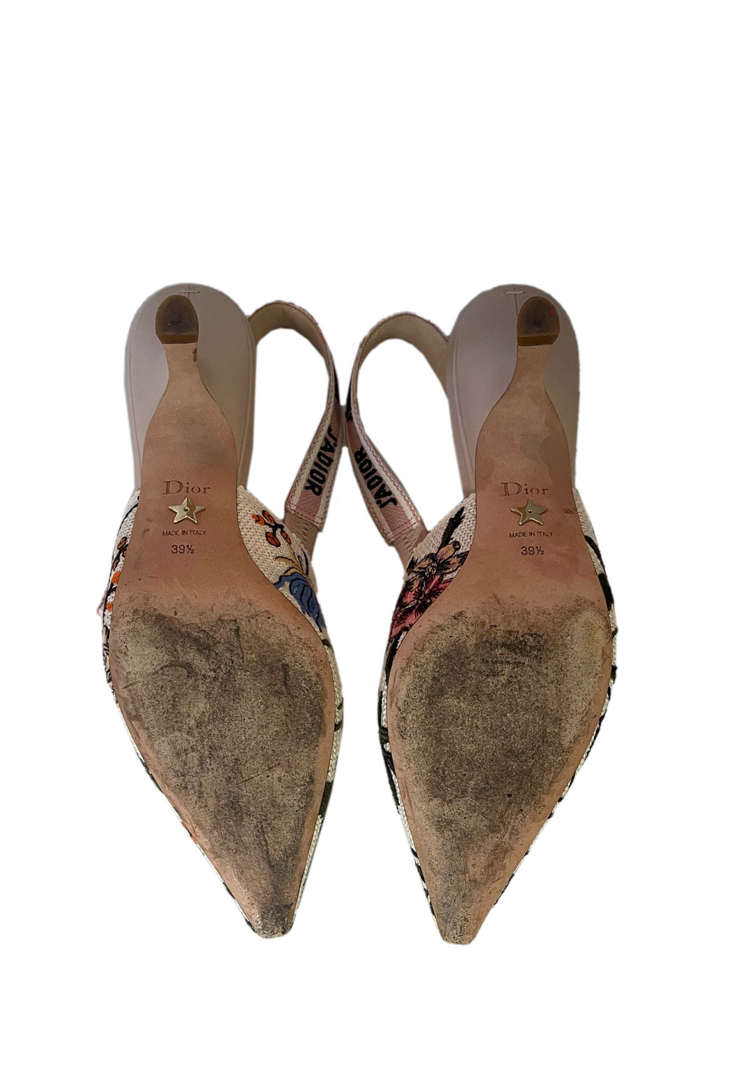 Dior Multicolor Floral Embroidered J'ADIOR Slingback Pumps