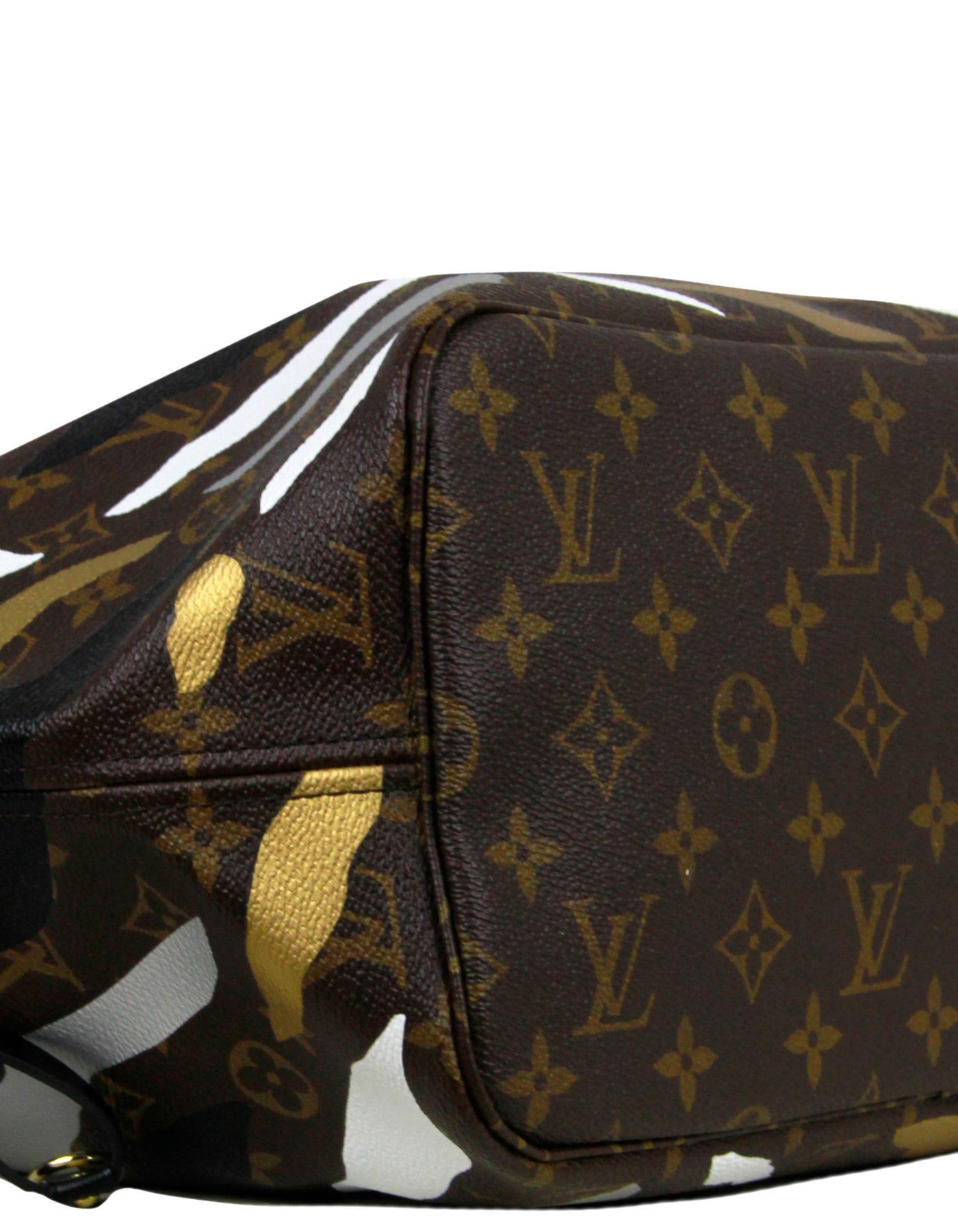 Louis Vuitton X LOL Gold/Silver Stripe Monogram Neverfull MM Tote Bag – ASC  Resale