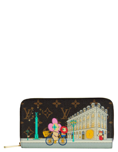 Louis Vuitton '22 Paris Vivienne Holiday Animation Monogram Zippy Wallet