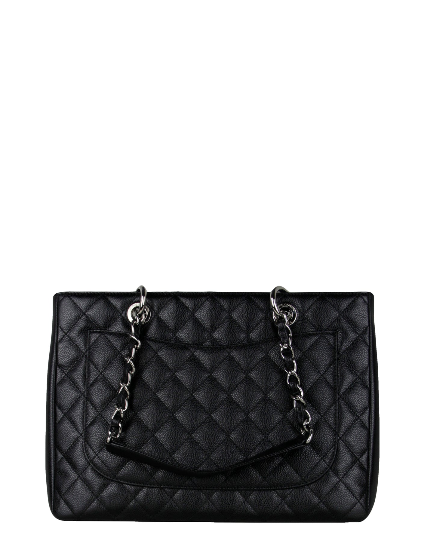 Chanel Black Caviar Leather Quilted Grand Shopper Tote GST Bag – ASC Resale