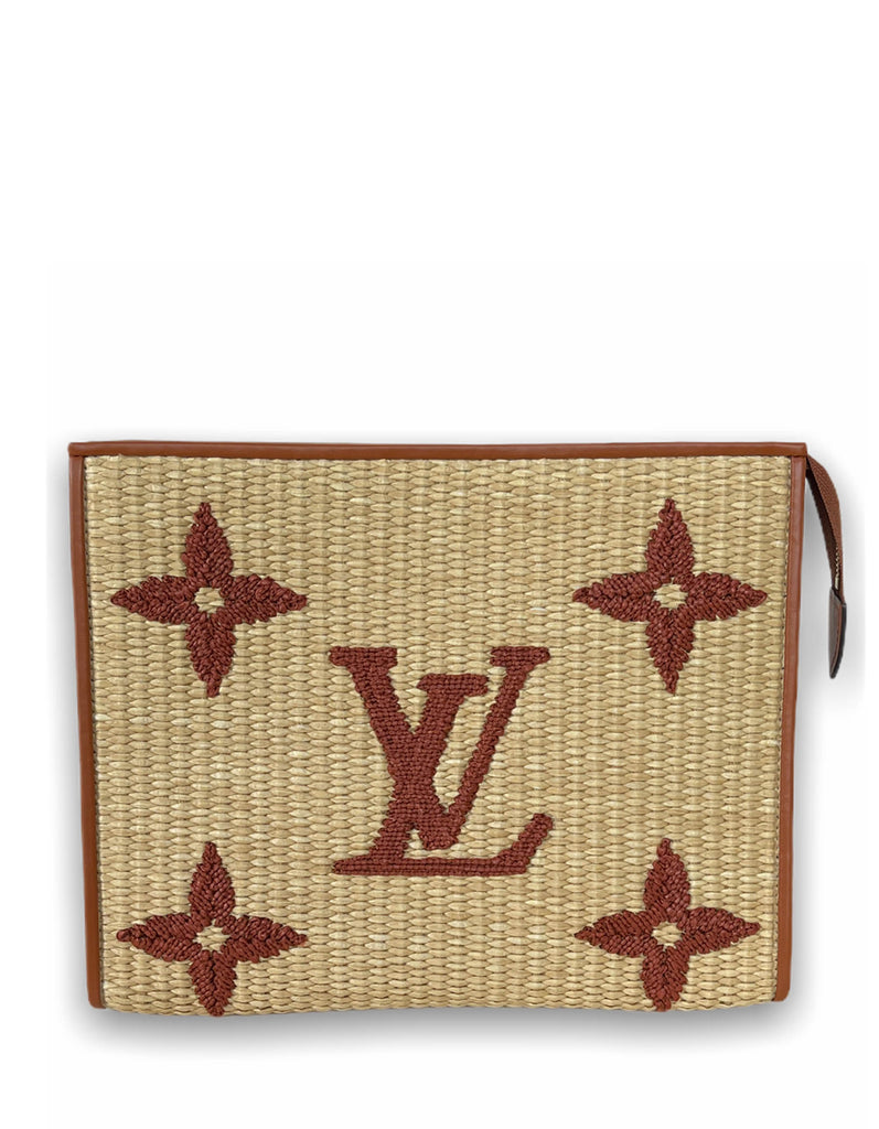 Louis Vuitton Monogram Giant Raffia Toiletry Pouch 26 - Brown Clutches,  Handbags - LOU457271