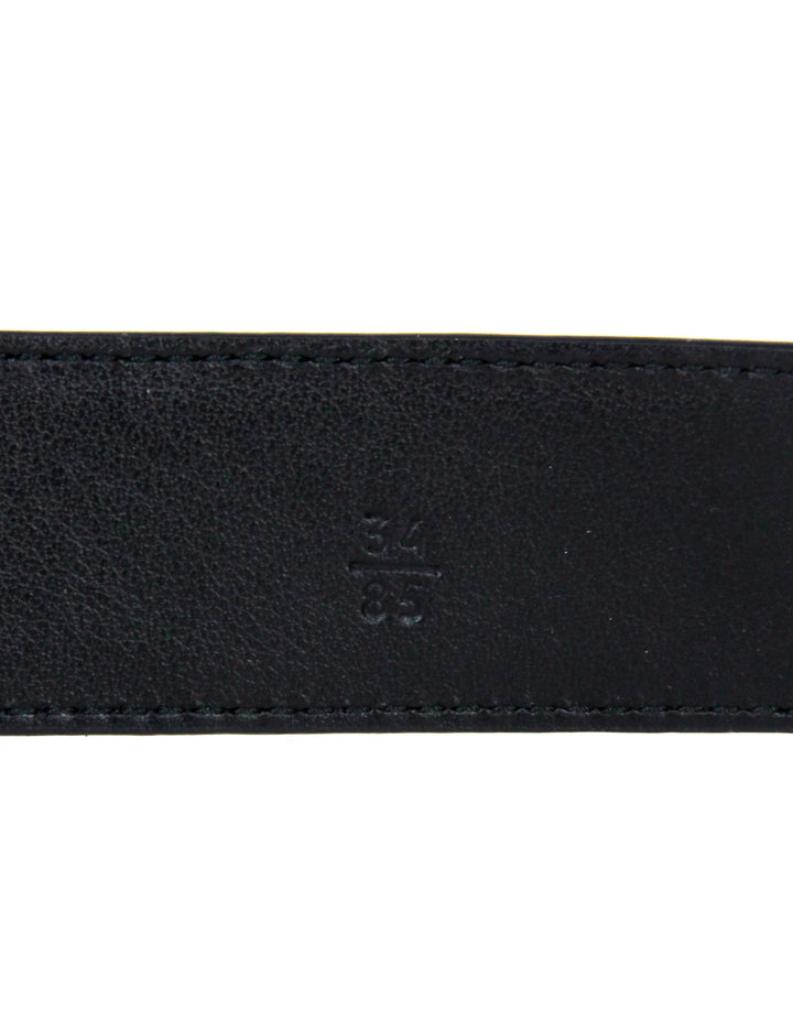 Prada Black/ Gold Saffiano Leather Belt sz 85/ 34 display picture 1